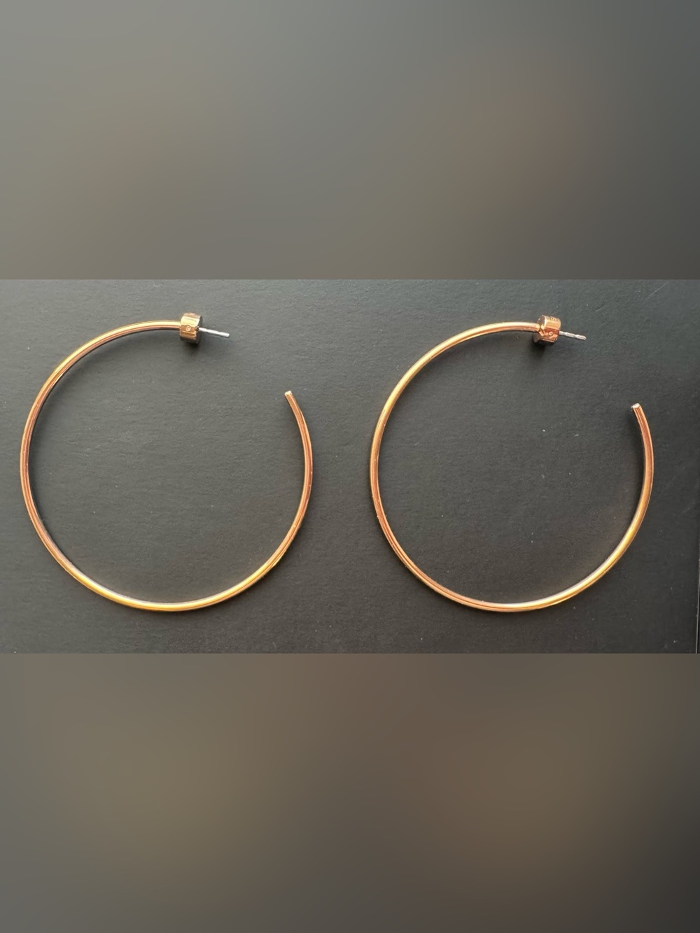 Michael Kors Rose Gold Slim Hoop Earrings